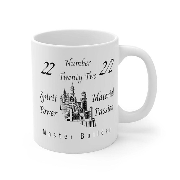 Numerology Master Number 22 Lifepath Ceramic 11oz Coffee Mug Birthday Gift New - Picture 2 of 3